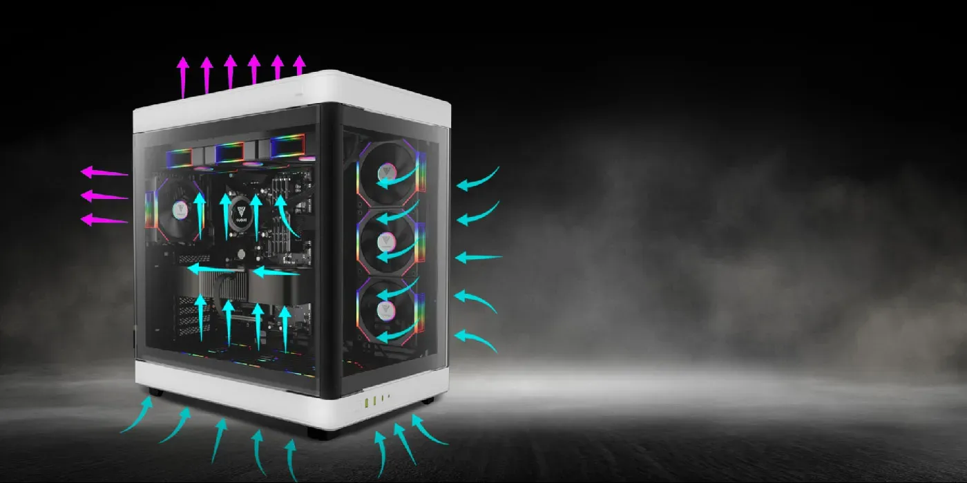 Gamdias P2 1203 RGB Case Fans Adjusting Airflow